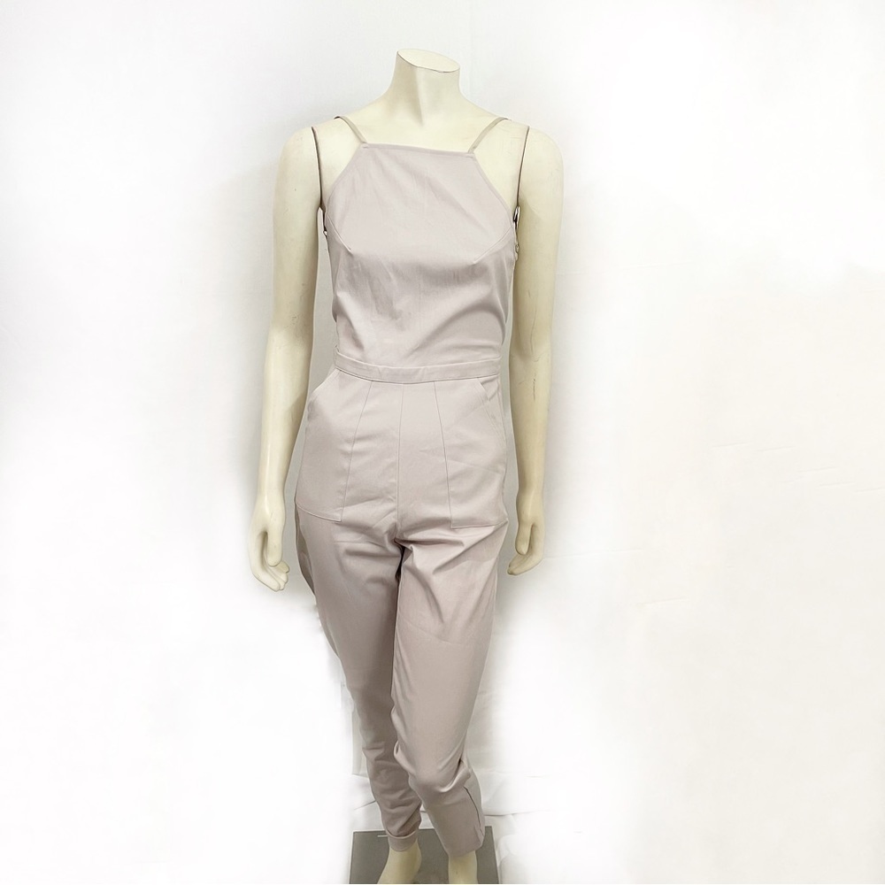 Reformation Open Back Jumpsuit Tan Size S